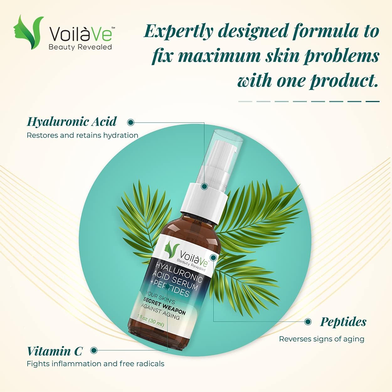 VoilaVe Hyaluronic Acid Serum Face Moisturizer