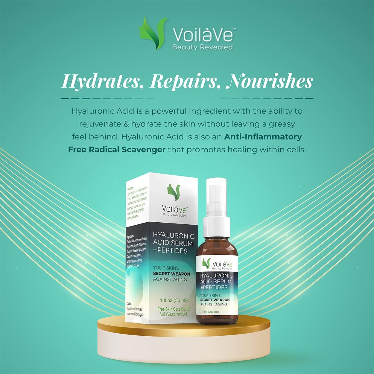 VoilaVe Hyaluronic Acid Serum Face Moisturizer