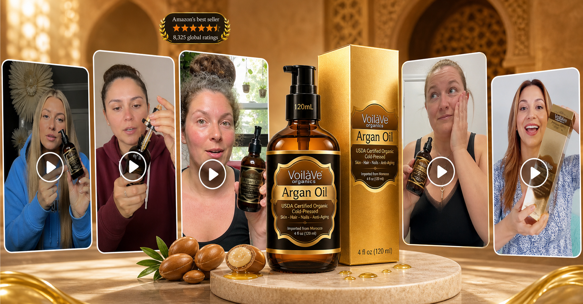 VoilaVe Moroccan argan oil banner