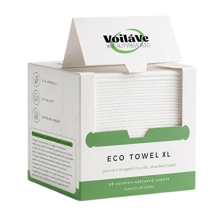 VoilaVe Disposable Face Towels, 50 Count