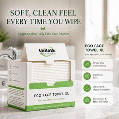 VoilaVe Disposable Face Towels, 50 Count