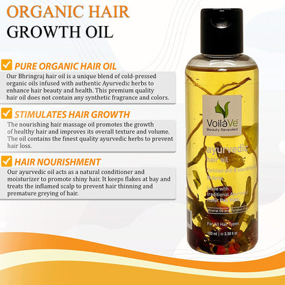 VoilaVe Organic Infused Oil For Hair Growth